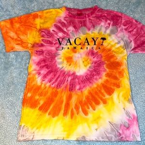 Vintage - (Tropix) Tie Die Jamaica “VACAY” Tee